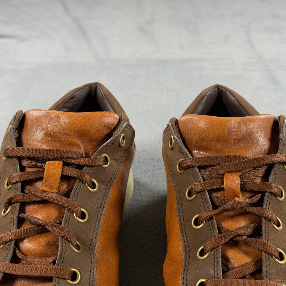 FootJoy Contour Casual Brown Leather Spikeless Golf Shoes Mens 10 M 54212 - Picture 3 of 10